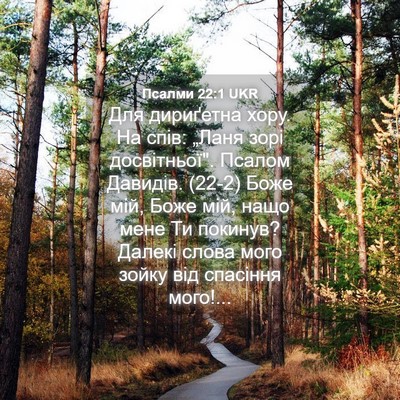 Picture 04 - Псалми 22:1 UKR - Для дириґетна хору. На - Bible Verse Picture