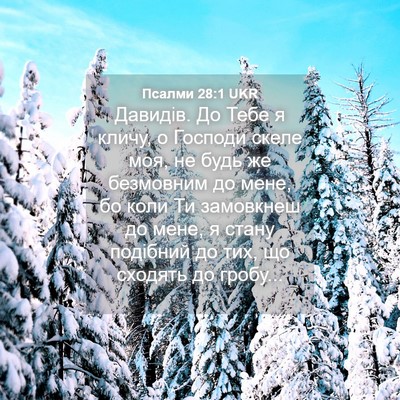 Picture 04 - Псалми 28:1 UKR - Давидів. До Тебе я кличу, о - Bible Verse Picture