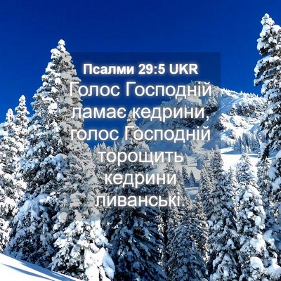 Picture 04 - Псалми 29:5 UKR - Голос Господній ламає - Bible Verse Picture