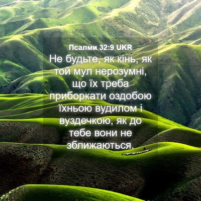 Picture 04 - Псалми 32:9 UKR - Не будьте, як кінь, як той - Bible Verse Picture