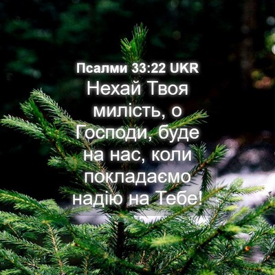 Picture 04 - Псалми 33:22 UKR - Нехай Твоя милість, о - Bible Verse Picture