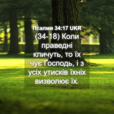 Picture 04 - Псалми 34:17 UKR - (34-18) Коли праведні кличуть, - Bible Verse Picture