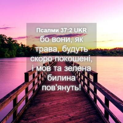 Picture 04 - Псалми 37:2 UKR - бо вони, як трава, будуть - Bible Verse Picture