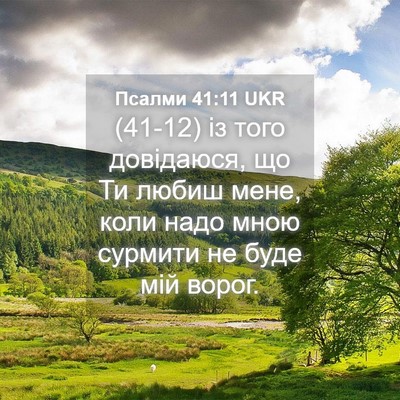 Picture 04 - Псалми 41:11 UKR - (41-12) із того довідаюся, що - Bible Verse Picture