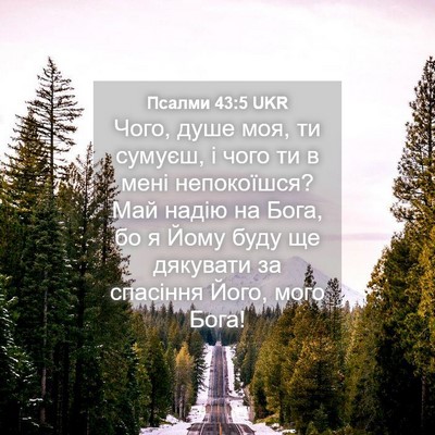 Picture 04 - Псалми 43:5 UKR - Чого, душе моя, ти сумуєш, і - Bible Verse Picture