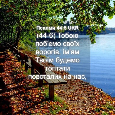 Picture 04 - Псалми 44:5 UKR - (44-6) Тобою поб'ємо своїх - Bible Verse Picture