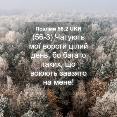 Picture 04 - Псалми 56:2 UKR - (56-3) Чатують мої вороги - Bible Verse Picture