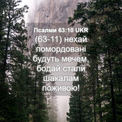 Picture 04 - Псалми 63:10 UKR - (63-11) нехай помордовані - Bible Verse Picture