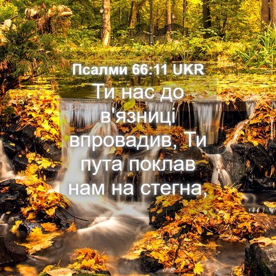 Picture 04 - Псалми 66:11 UKR - Ти нас до в'язниці - Bible Verse Picture