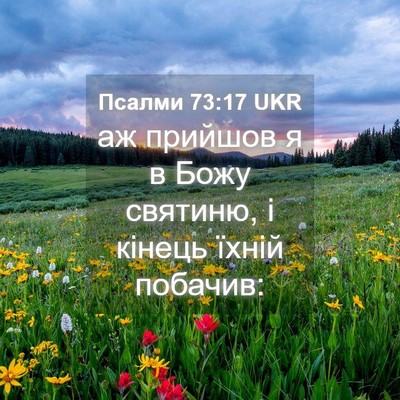 Picture 04 - Псалми 73:17 UKR - аж прийшов я в Божу - Bible Verse Picture