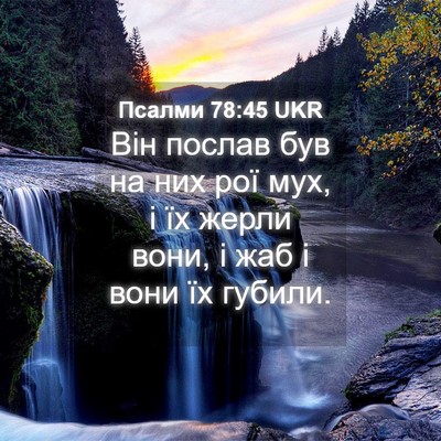 Picture 04 - Псалми 78:45 UKR - Він послав був на них рої - Bible Verse Picture