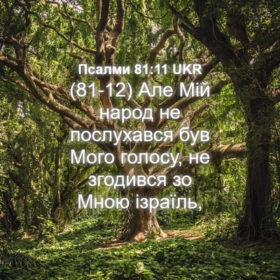 Picture 04 - Псалми 81:11 UKR - (81-12) Але Мій народ не - Bible Verse Picture