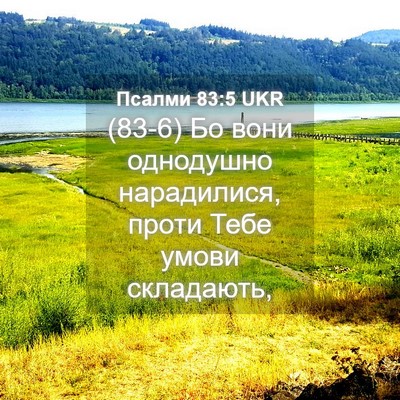 Picture 04 - Псалми 83:5 UKR - (83-6) Бо вони однодушно - Bible Verse Picture