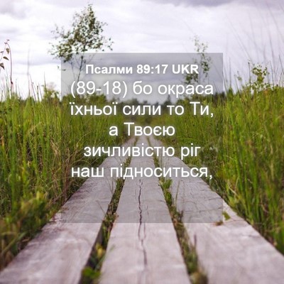 Picture 04 - Псалми 89:17 UKR - (89-18) бо окраса їхньої сили - Bible Verse Picture