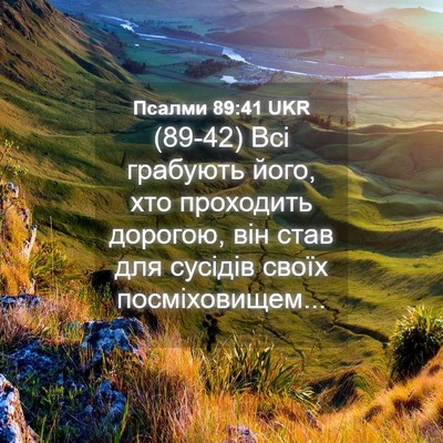 Picture 04 - Псалми 89:41 UKR - (89-42) Всі грабують його, хто - Bible Verse Picture