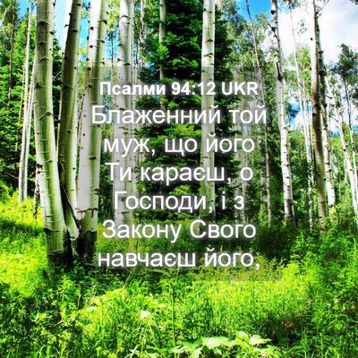 Picture 04 - Псалми 94:12 UKR - Блаженний той муж, що його - Bible Verse Picture