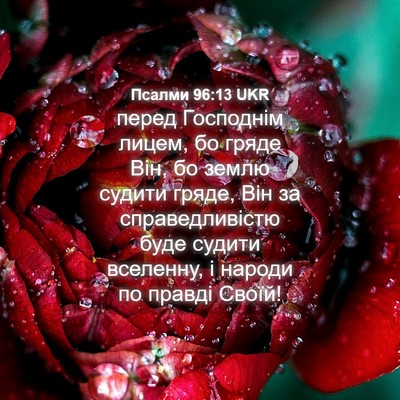 Picture 04 - Псалми 96:13 UKR - перед Господнім лицем, бо - Bible Verse Picture
