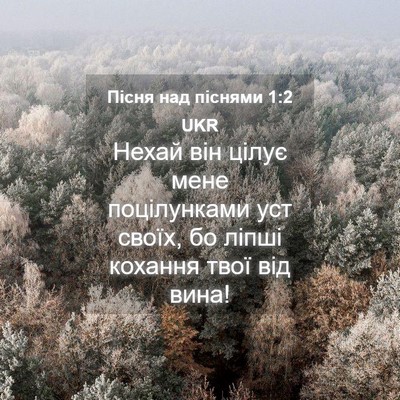 Picture 04 - Пісня над піснями 1:2 UKR - Нехай він цілує мене - Bible Verse Picture