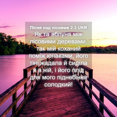 Picture 04 - Пісня над піснями 2:3 UKR - Як та яблуня між лісовими - Bible Verse Picture