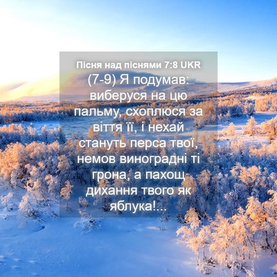 Picture 04 - Пісня над піснями 7:8 UKR - (7-9) Я подумав: виберуся на - Bible Verse Picture