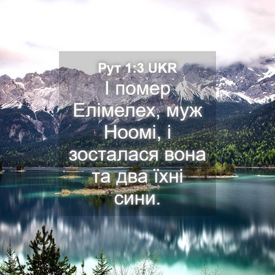 Picture 04 - Рут 1:3 UKR - І помер Елімелех, муж - Bible Verse Picture