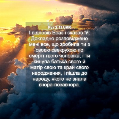 Picture 04 - Рут 2:11 UKR - І відповів Боаз і сказав - Bible Verse Picture