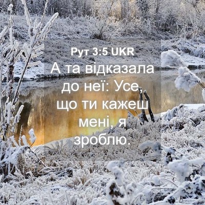 Picture 04 - Рут 3:5 UKR - А та відказала до неї: Усе, - Bible Verse Picture