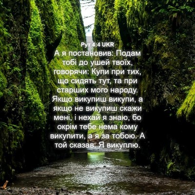 Picture 04 - Рут 4:4 UKR - А я постановив: Подам тобі - Bible Verse Picture