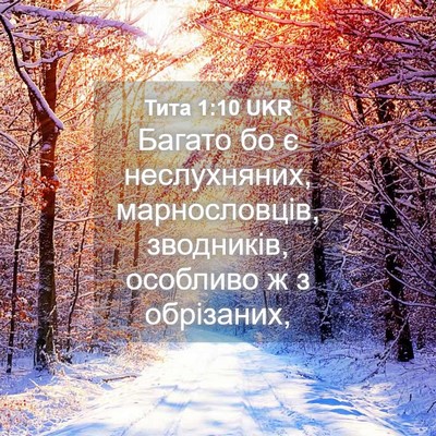 Picture 04 - Тита 1:10 UKR - Багато бо є неслухняних, - Bible Verse Picture