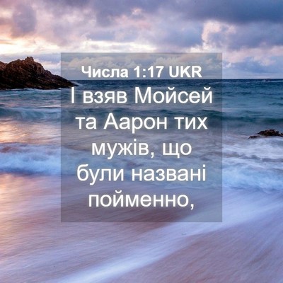 Picture 04 - Числа 1:17 UKR - І взяв Мойсей та Аарон тих - Bible Verse Picture