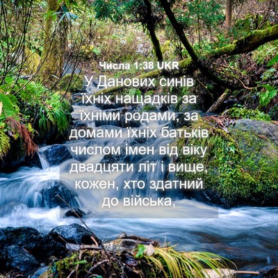 Picture 04 - Числа 1:38 UKR - У Данових синів їхніх - Bible Verse Picture