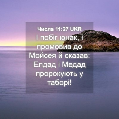 Picture 04 - Числа 11:27 UKR - І побіг юнак, і промовив до - Bible Verse Picture