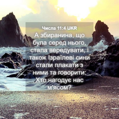Picture 04 - Числа 11:4 UKR - А збиранина, що була серед - Bible Verse Picture