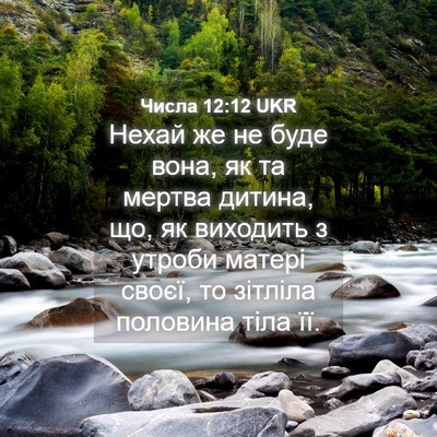 Picture 04 - Числа 12:12 UKR - Нехай же не буде вона, як та - Bible Verse Picture