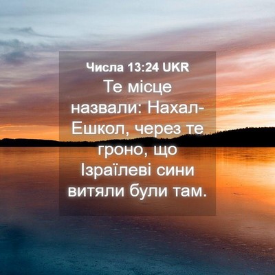 Picture 04 - Числа 13:24 UKR - Те місце назвали: - Bible Verse Picture
