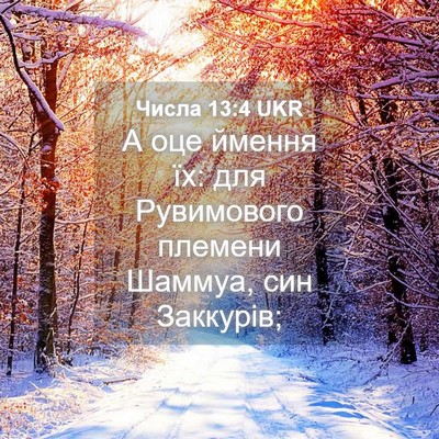Picture 04 - Числа 13:4 UKR - А оце ймення їх: для - Bible Verse Picture