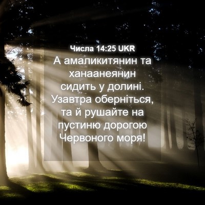 Picture 04 - Числа 14:25 UKR - А амаликитянин та - Bible Verse Picture