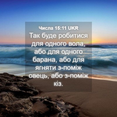 Picture 04 - Числа 15:11 UKR - Так буде робитися для - Bible Verse Picture