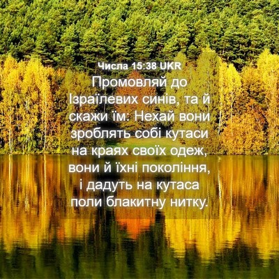 Picture 04 - Числа 15:38 UKR - Промовляй до Ізраїлевих - Bible Verse Picture