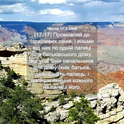 Picture 04 - Числа 17:2 UKR - (17-17) Промовляй до - Bible Verse Picture
