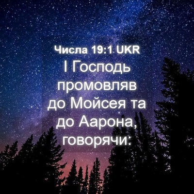 Picture 04 - Числа 19:1 UKR - І Господь промовляв до - Bible Verse Picture