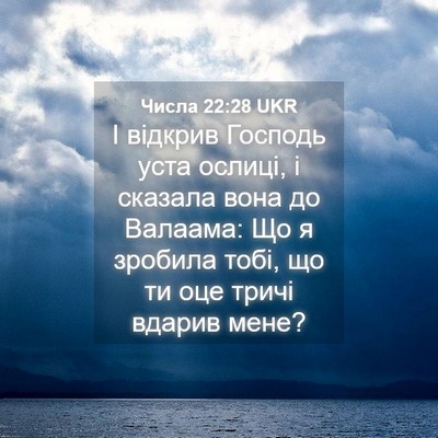 Picture 04 - Числа 22:28 UKR - І відкрив Господь уста - Bible Verse Picture