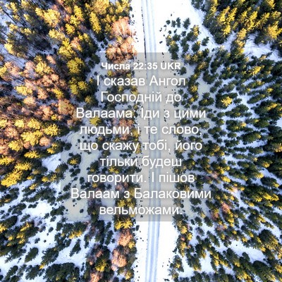 Picture 04 - Числа 22:35 UKR - І сказав Ангол Господній - Bible Verse Picture