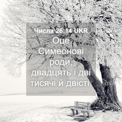 Picture 04 - Числа 26:14 UKR - Оце Симеонові роди, - Bible Verse Picture