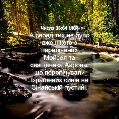 Picture 04 - Числа 26:64 UKR - А серед тих не було вже - Bible Verse Picture