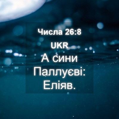 Picture 04 - Числа 26:8 UKR - А сини Паллуєві: - Bible Verse Picture