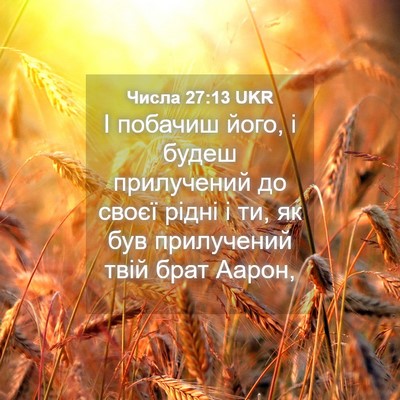 Picture 04 - Числа 27:13 UKR - І побачиш його, і будеш - Bible Verse Picture