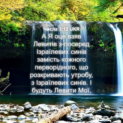 Picture 04 - Числа 3:12 UKR - А Я оце взяв Левитів - Bible Verse Picture