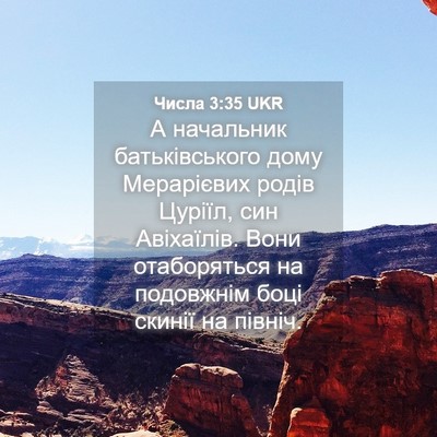 Picture 04 - Числа 3:35 UKR - А начальник батьківського - Bible Verse Picture