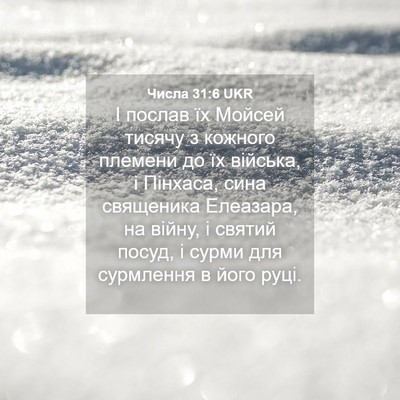 Picture 04 - Числа 31:6 UKR - І послав їх Мойсей тисячу з - Bible Verse Picture
